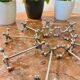 Lot of silver metal knife holders