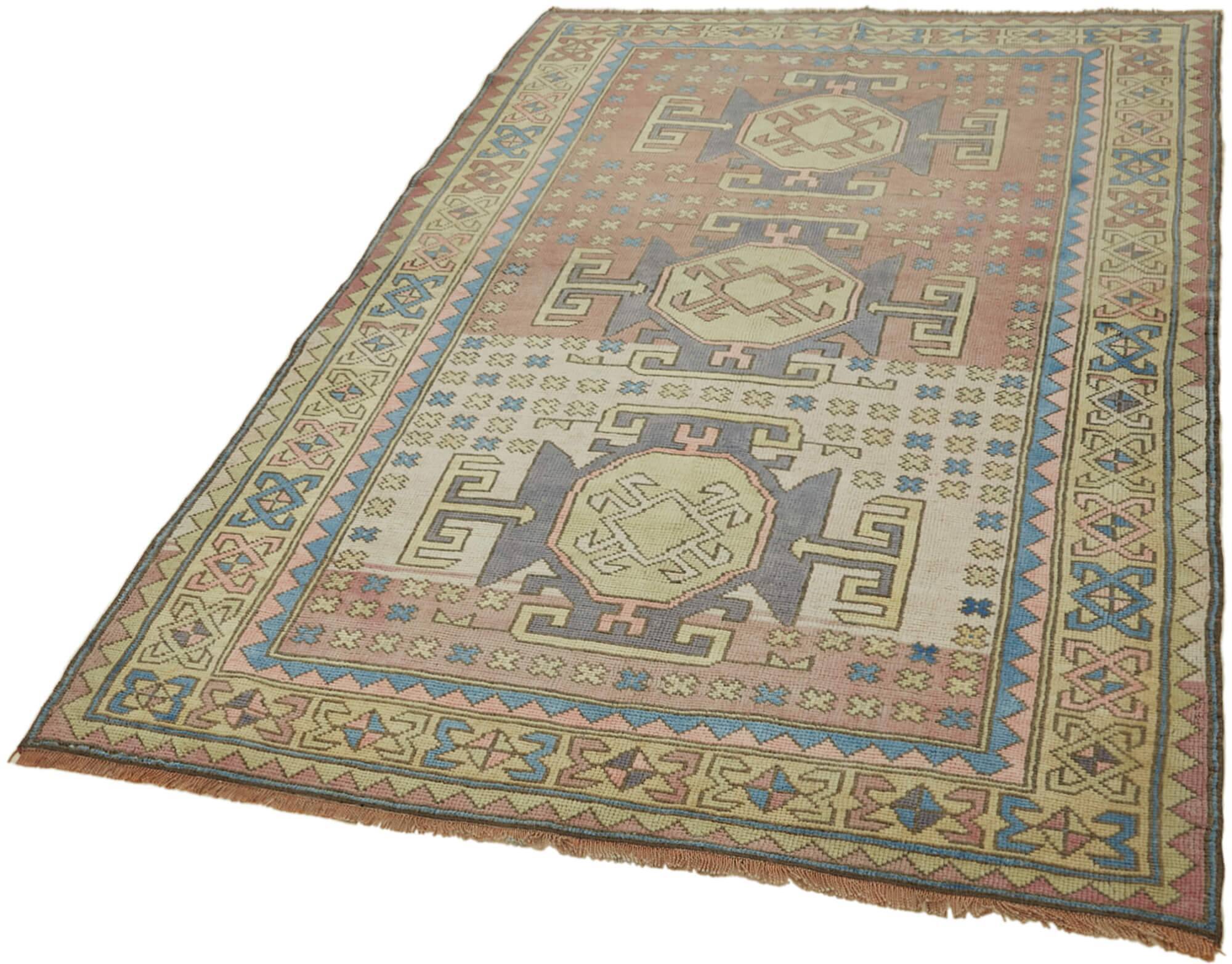 Turkish Vintage Anatolian Rug 141 cm x 220 cm