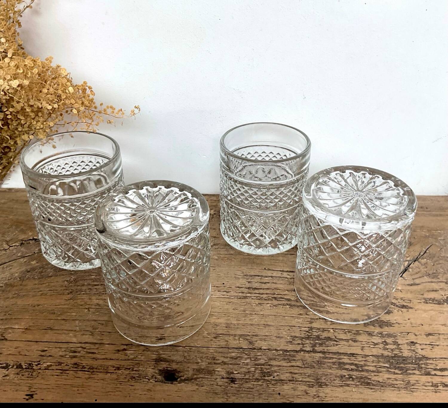 4 verres à whisky vintage 