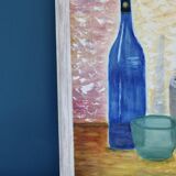 Swedish Mid-Century Oil on Canvas " Still life" Vintage and Framed