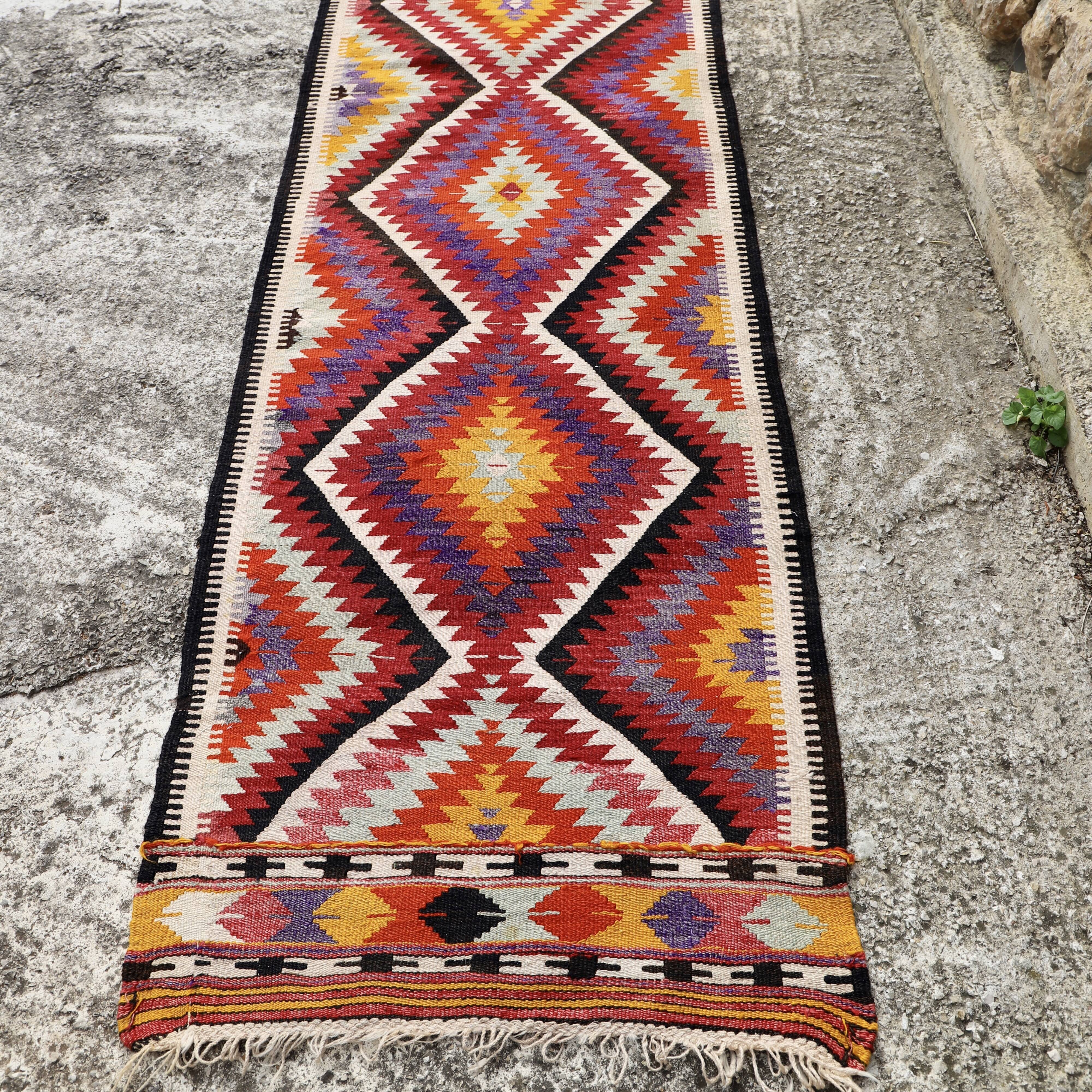 Long Berber Kilim Carpet  85x300cm