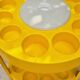 Serving trolley for drinks in yellow plastic, space age 1970.