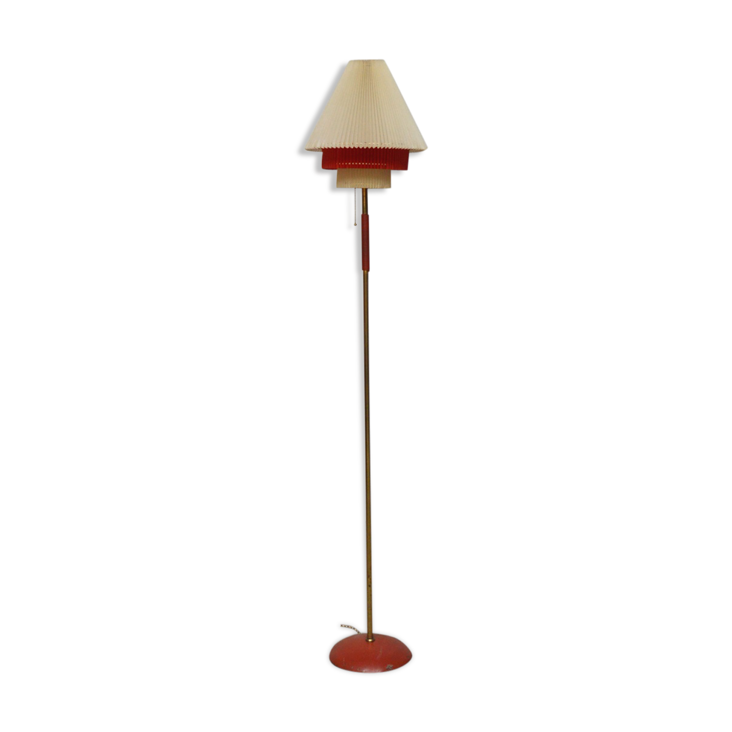 Brass and plastic floor lamp, 1960