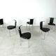 Vintage chrome postmodern dining chairs, 1980s