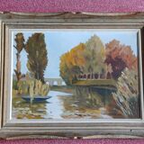 Oil on canvas landscape