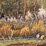 Oil on canvas signed-landscape