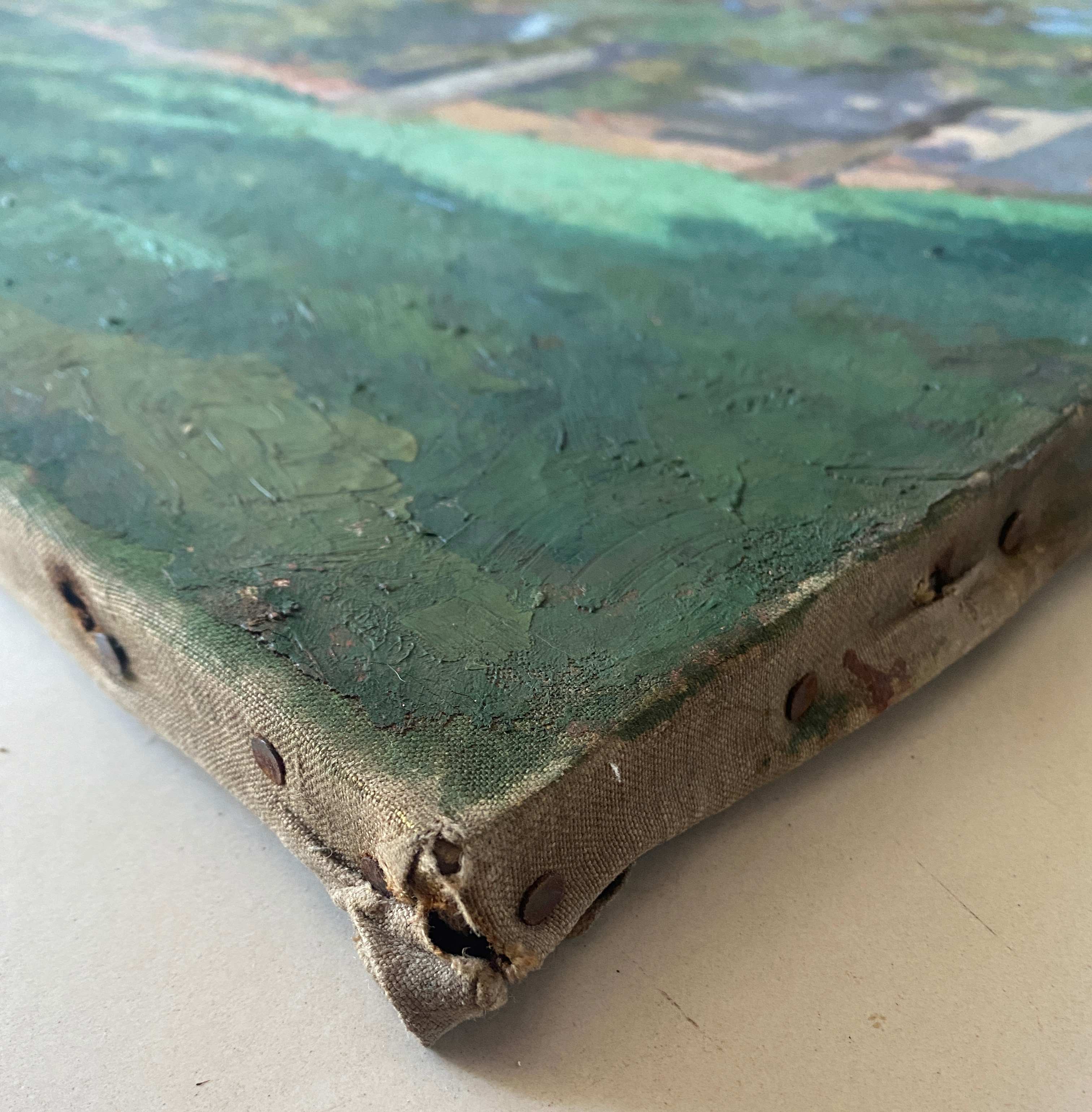 Table HST "The wooded garden" monogrammed JCE school Nabis