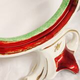 Painted ceramic chandeliers. France, 1950s.