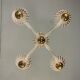 Venetian chandelier in Murano glass and brass circa 1950