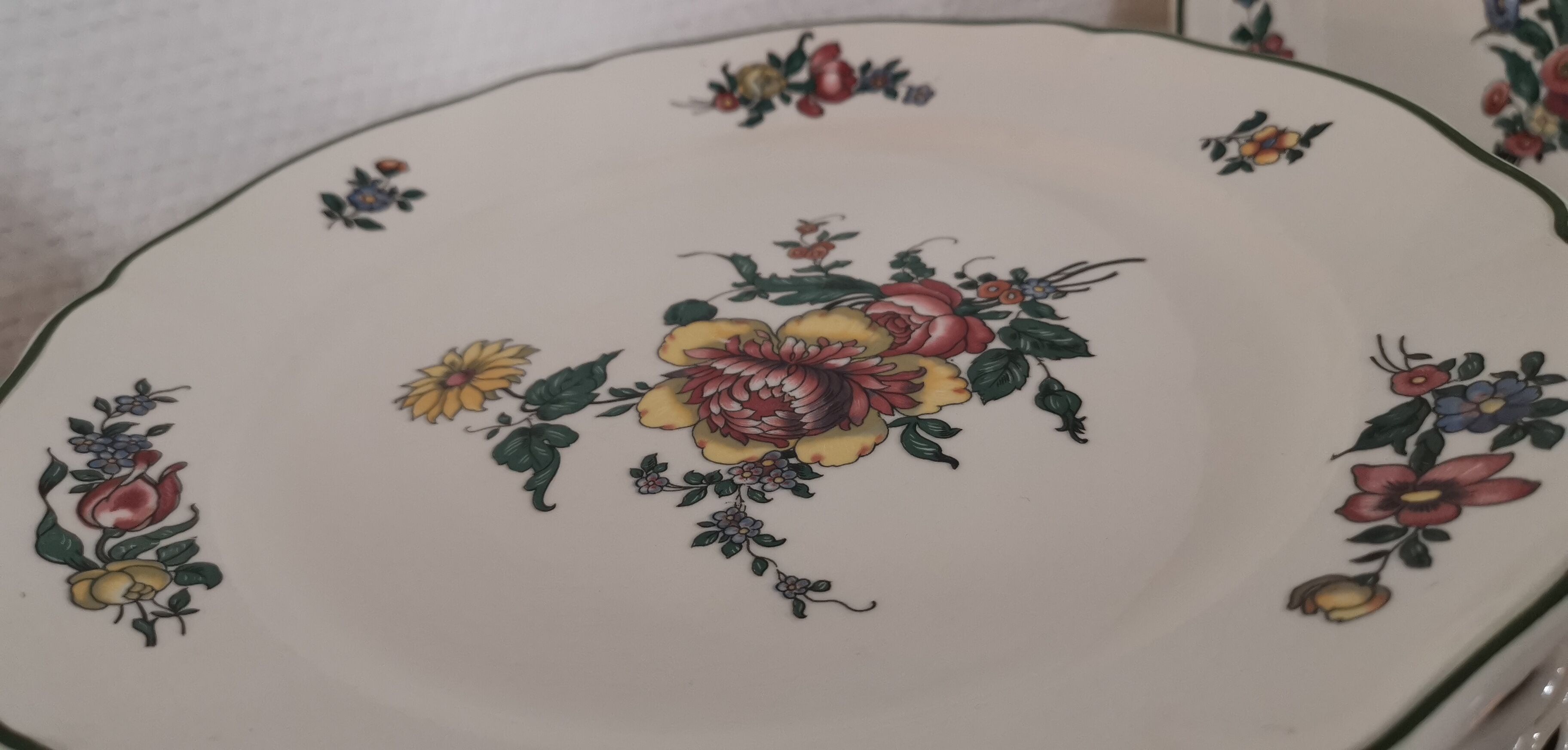 Set of 6 old flat ceramic plates VILLEROY and BOCH "Alt Strassburg"