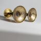 Vintage 1930s Solid Brass Candleholders Set of 2, Warm Golden-Brass, Italian Classic Table Decor