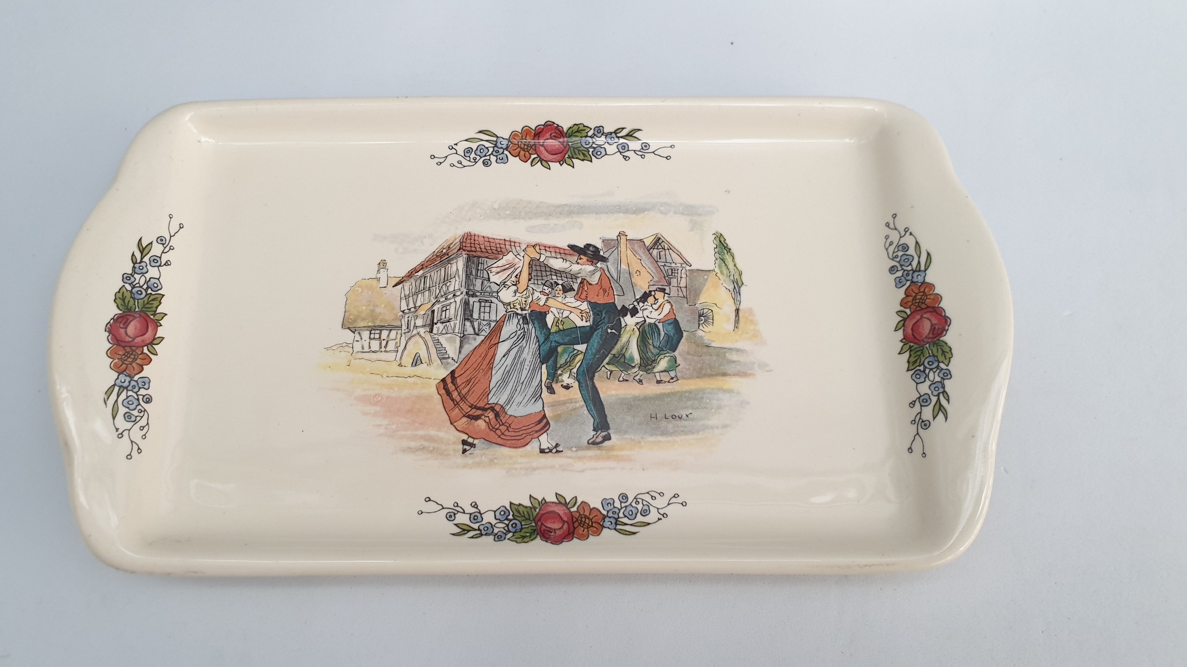 Vintage butter dish Sarreguemines