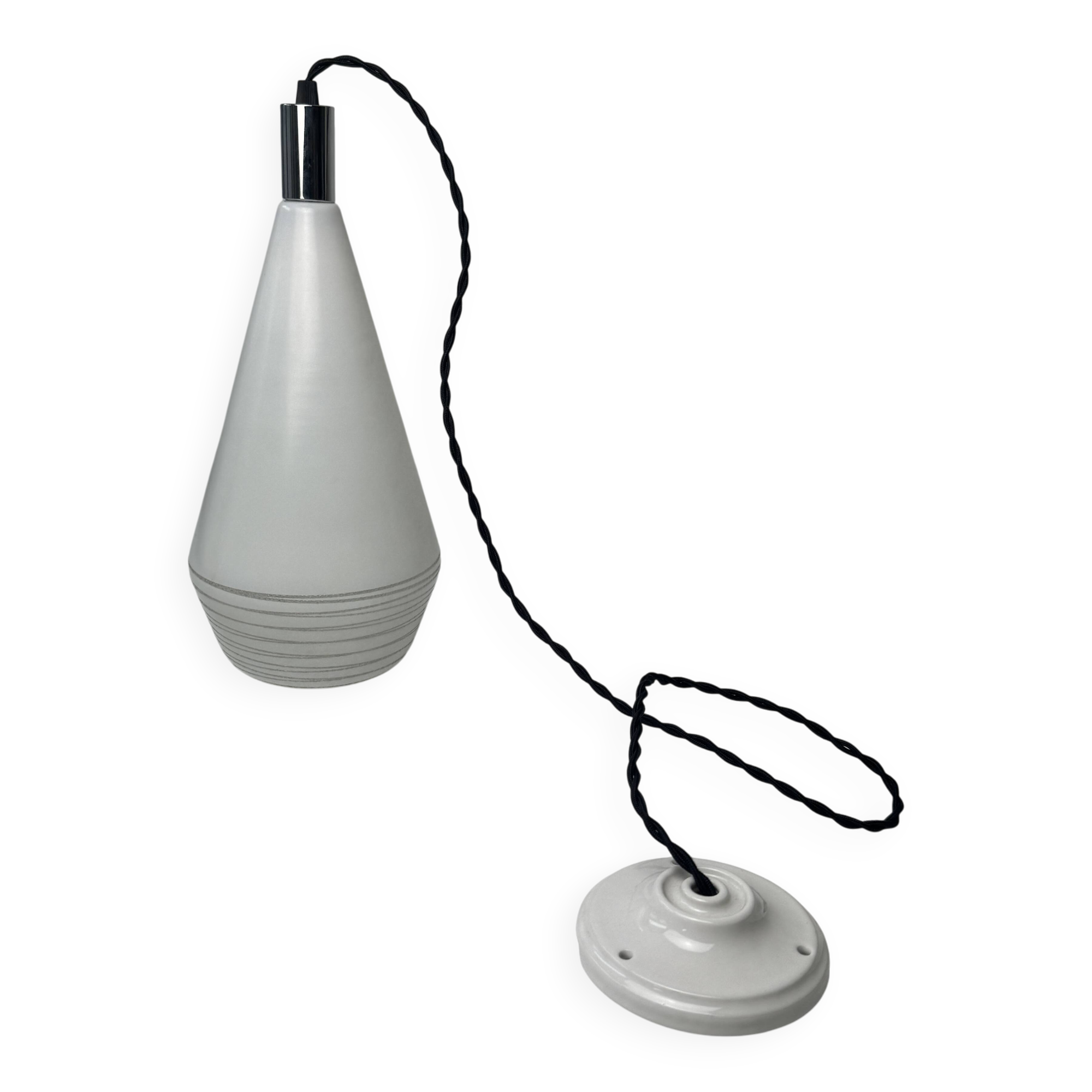 Old vintage glass suspension 1970