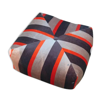 Pouf velour year 70s vintage very good condition