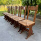 Set of 6 rustic 1970s chairs