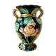 Vallauris vase with handle and gold leaf