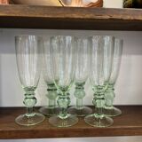 Bubbled glass flutes Montauroux