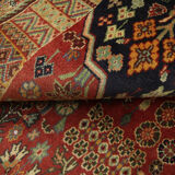 Handwoven Persian Qashqai Rug, Oriental Wool Shiraz Carpet- 157x240cm