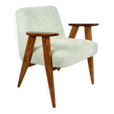 Fauteuil vintage Chierowski 366, années 1970, vert clair