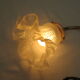 Old gooseneck wall lamp and frosted white glass tulip