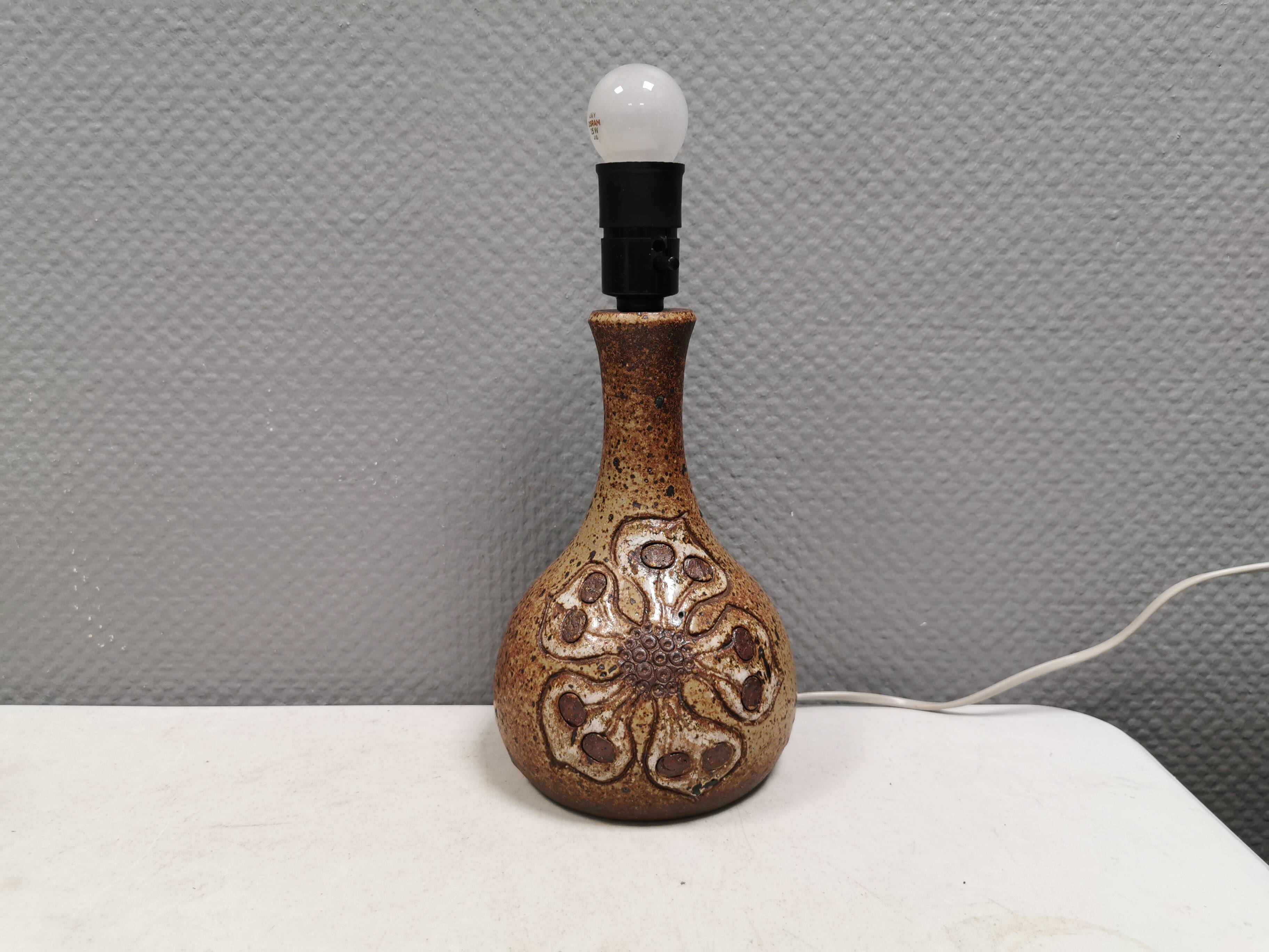 Ceramic table lamp by Mette Løkken Stiil for her own workshop Denmark 1970s