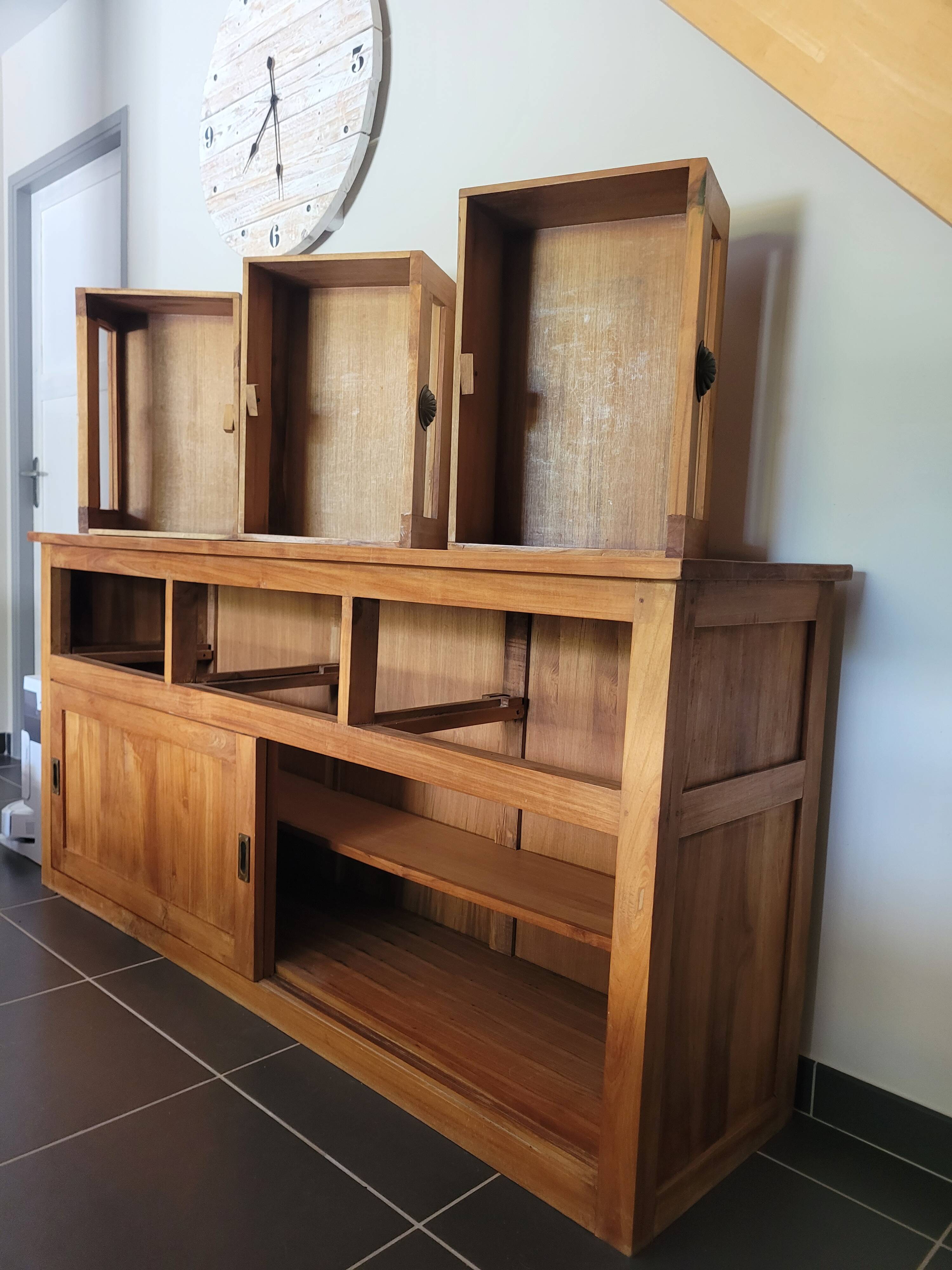 Low teak furniture