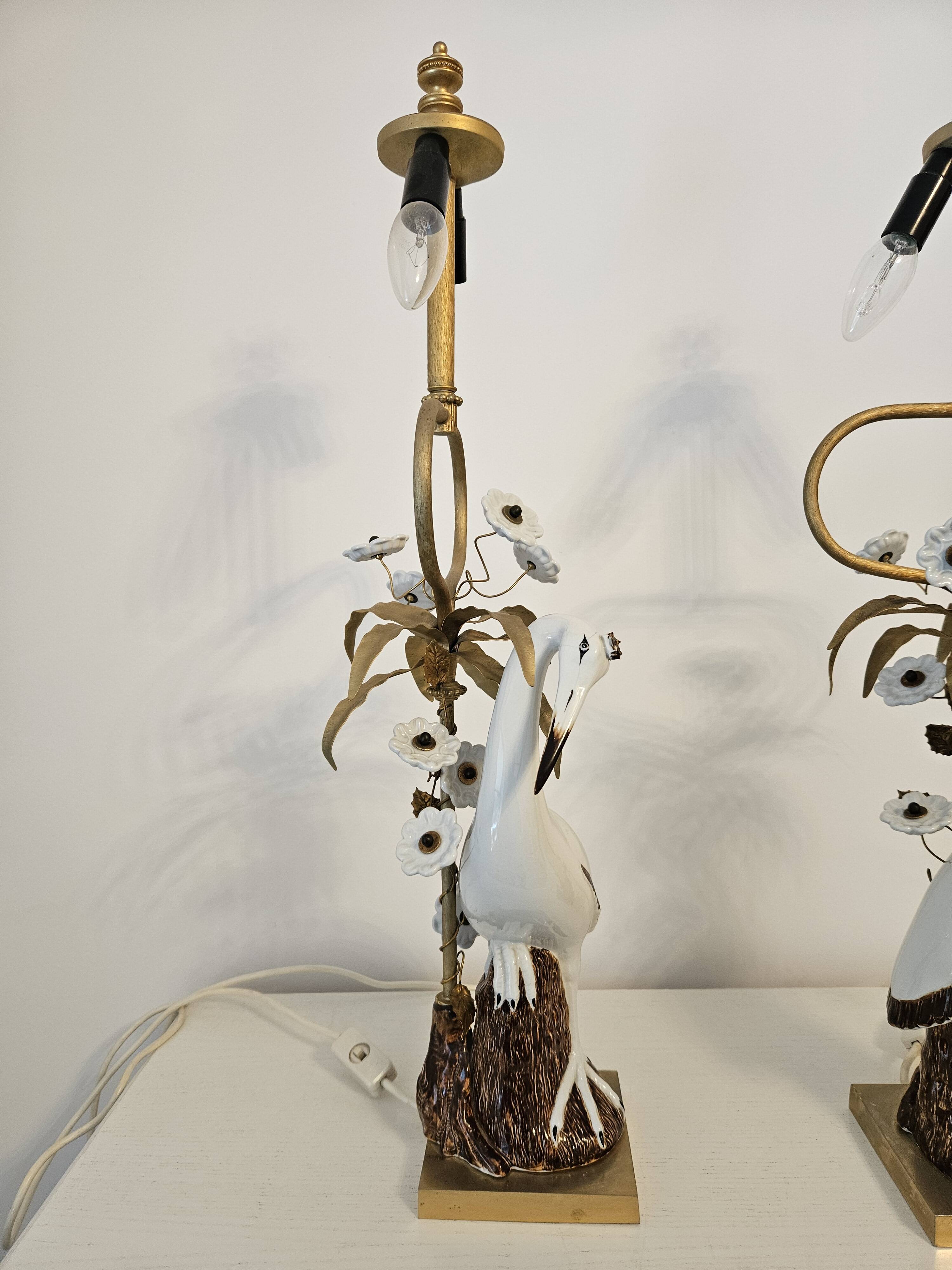 Lamps/vintage, a pair of unique mangani lamps, italy, 1960s/1970s.