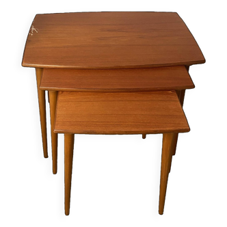 Set of 3 teak nesting tables, Sweden