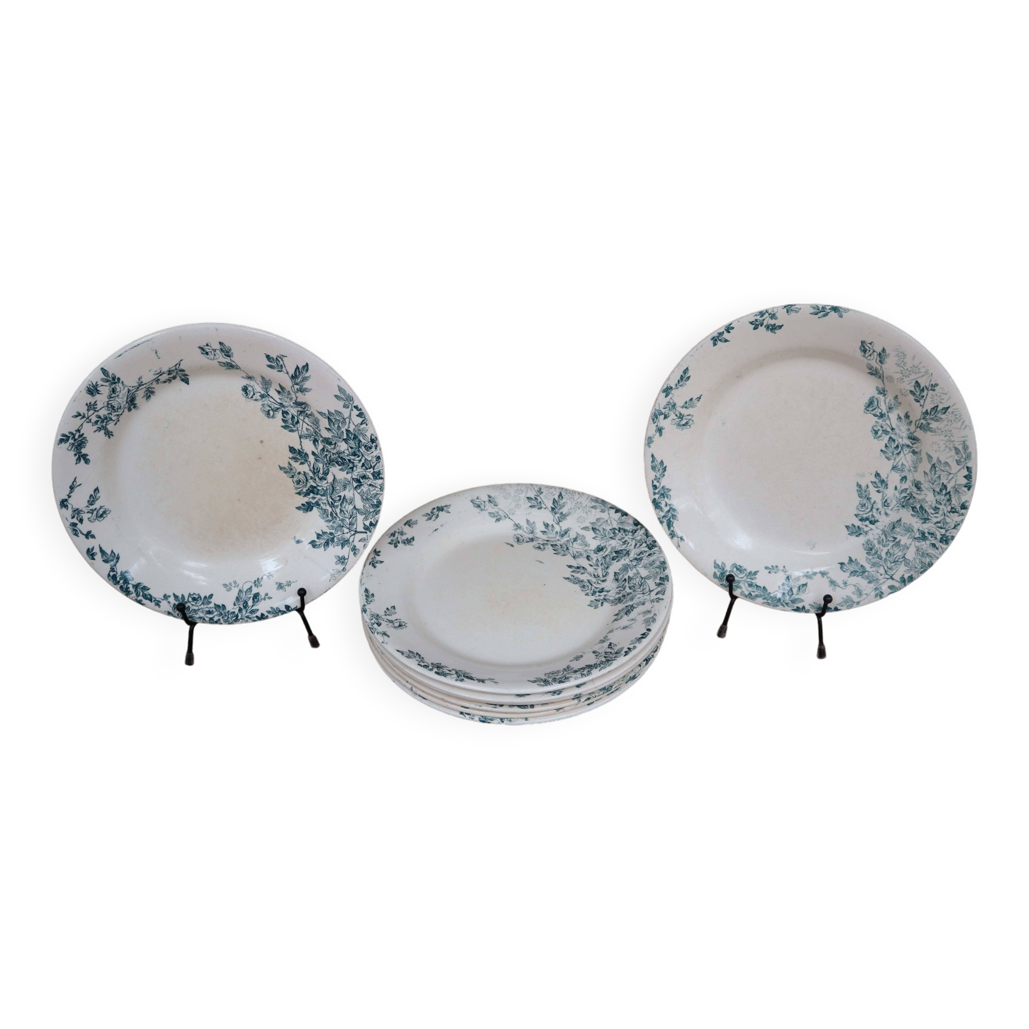 8 Flat plates Terre de fer Creil & Montereau
