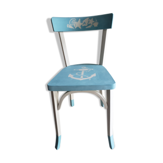 Old wooden bistro chair revamped