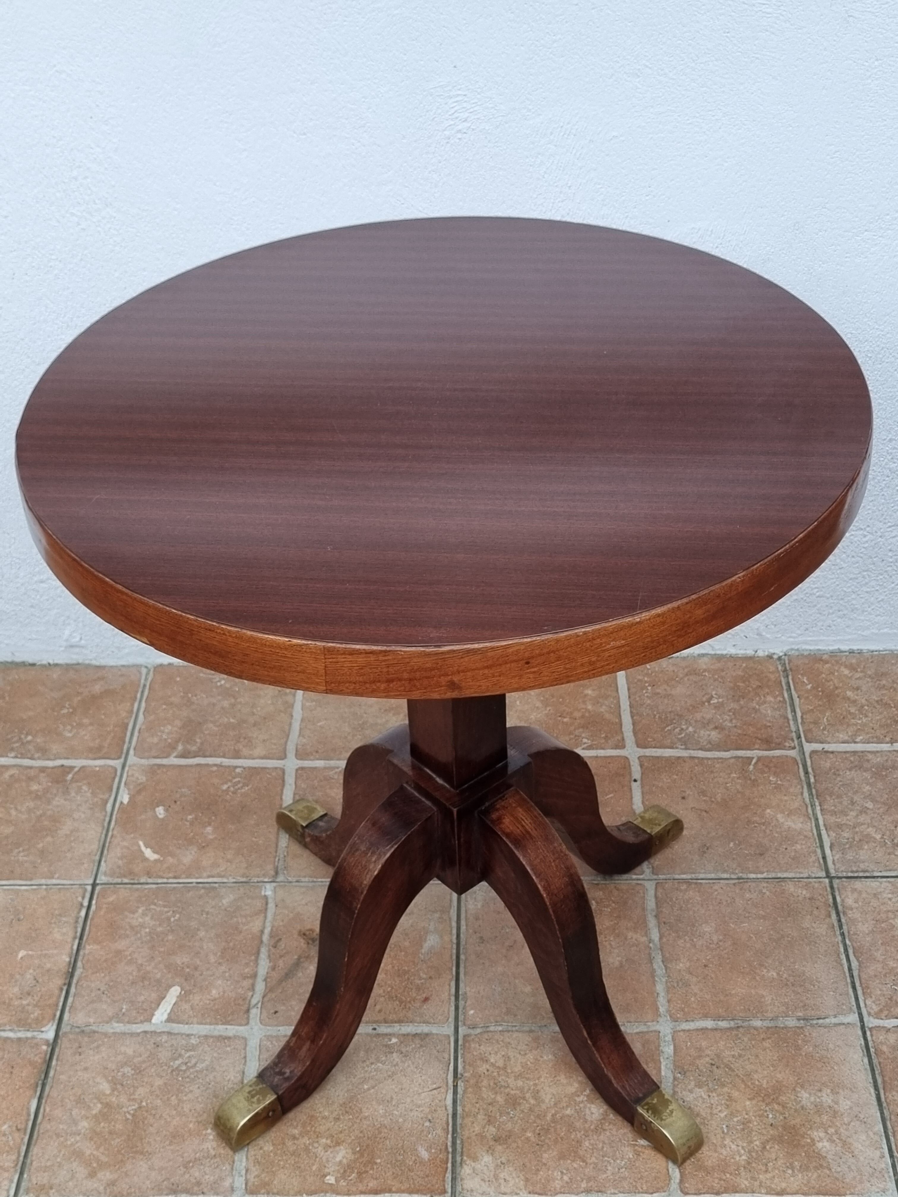 Side table in wood and brass empire style