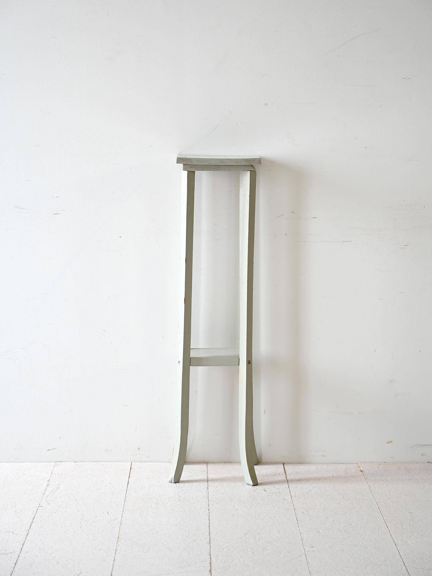 Vintage Swedish Painted Wood Pedestal