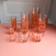 Set of pink glasses