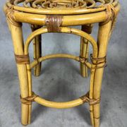 Paire de tabourets en rotin des années 70