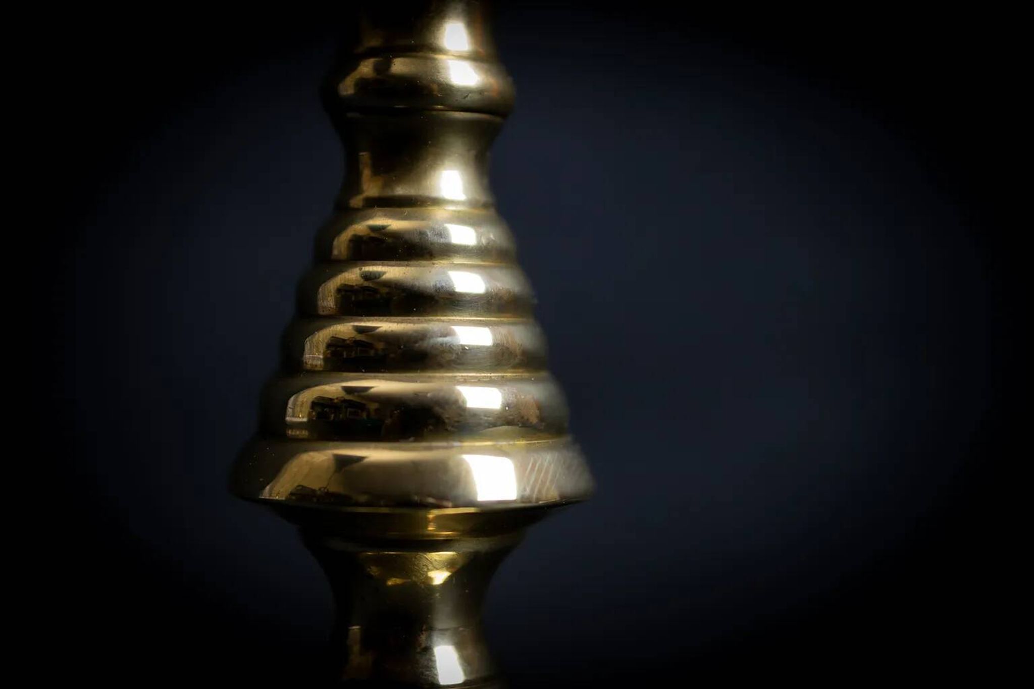 Pair of Victorian copper and brass candlesticks