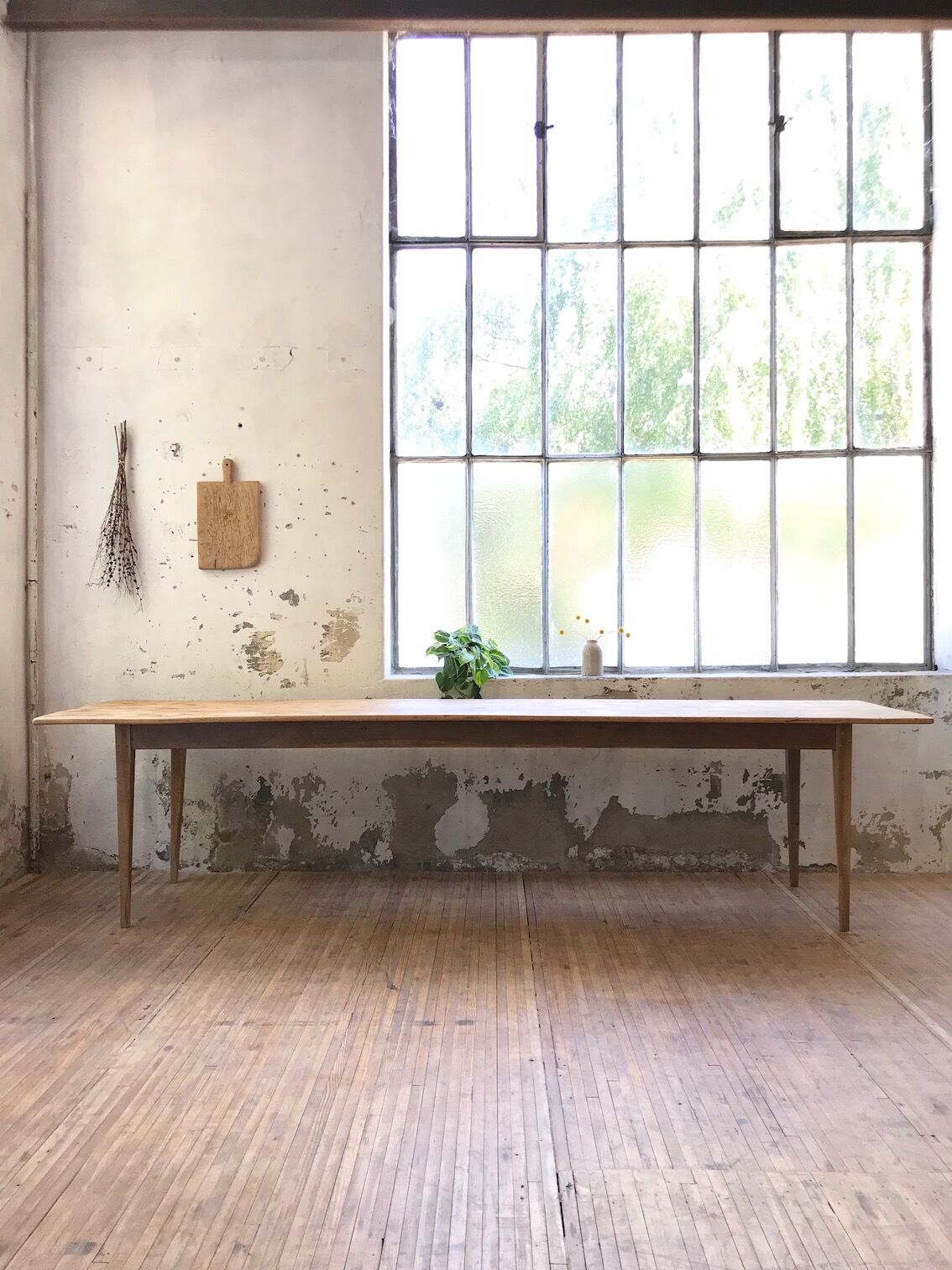 Vintage pine farm table