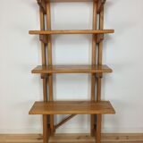 Pair of constructivist shelves made of solid wood