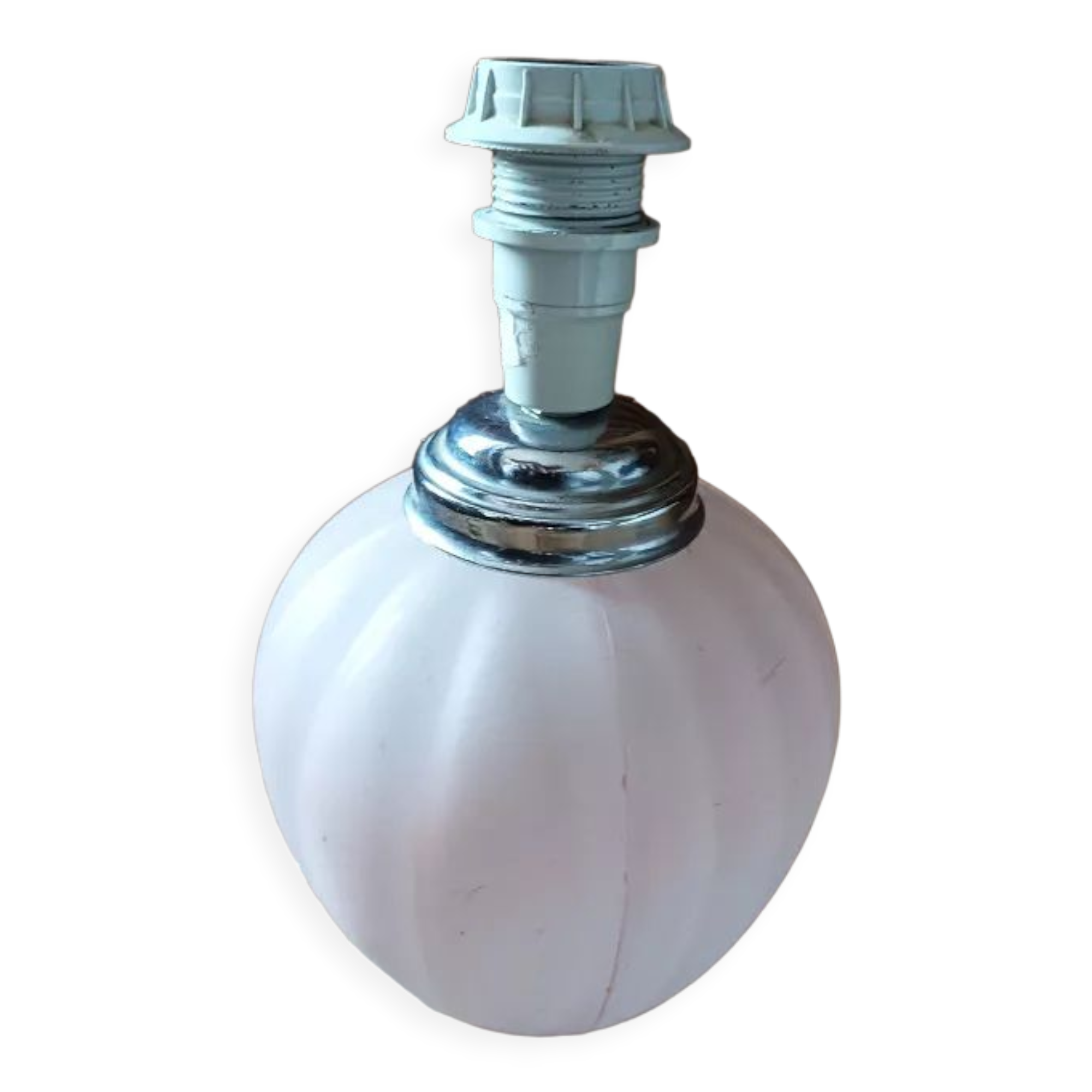 Sandblasted glass bedside lamp