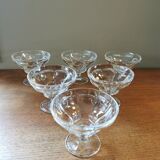6 art deco Champagne glasses