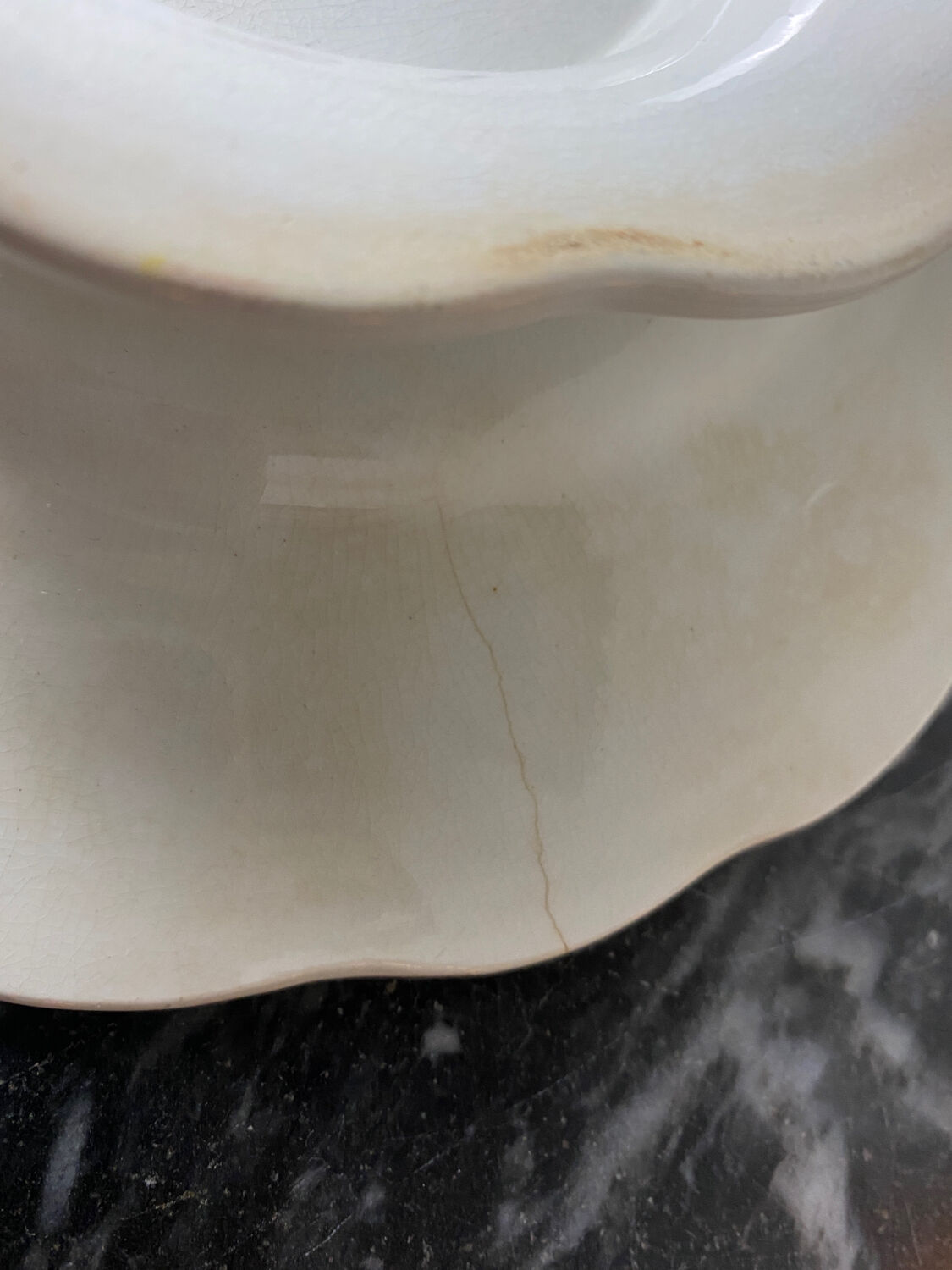 Old English iron earth pedestal dish