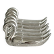 set of 6 metal knife holders in the shape of a swan,