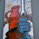 Ceramic plaque Vallauris Raymonde Leduc