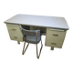 Bureau en métal années 60' type Strafor avec chaise