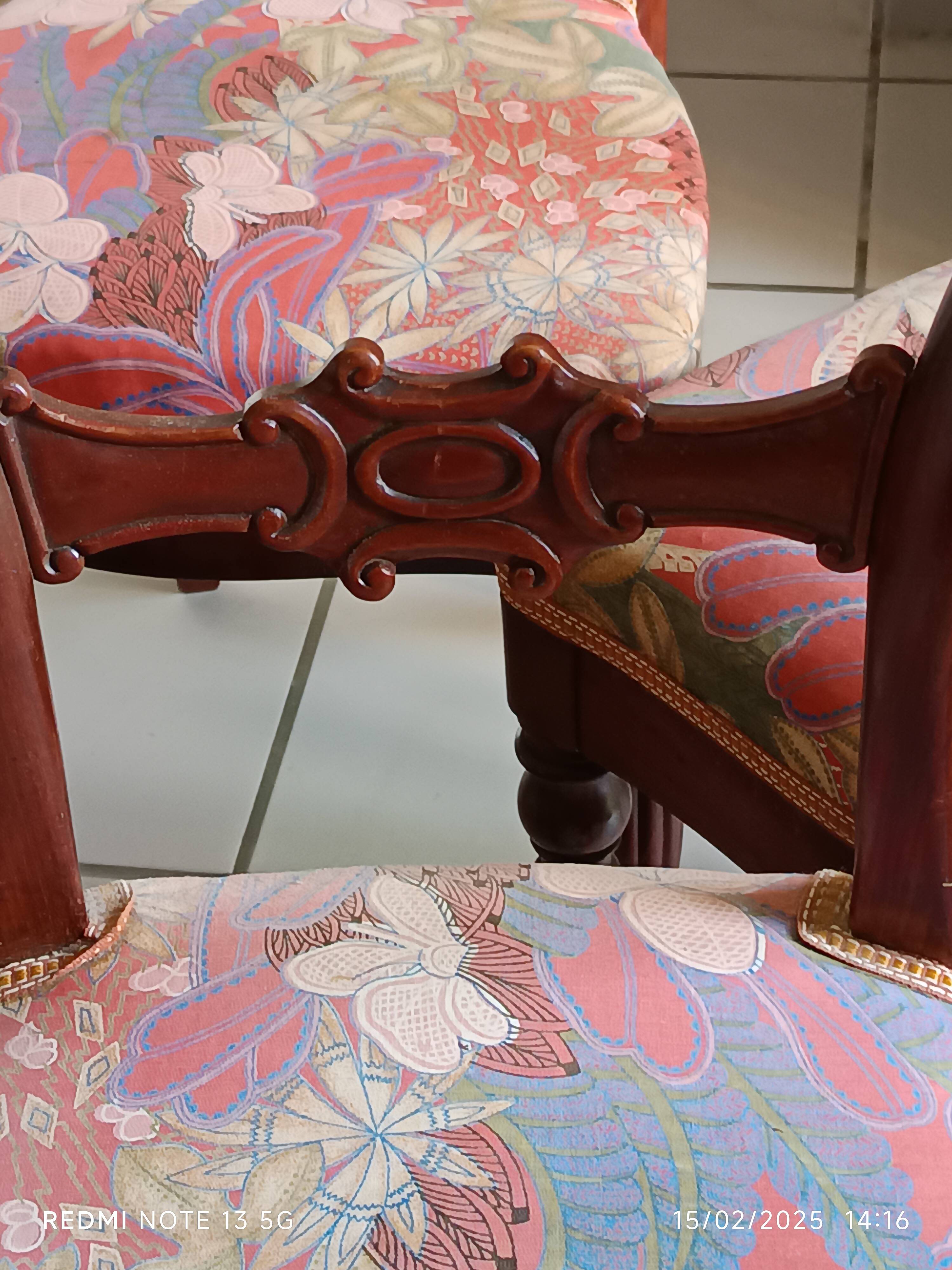 Set of 5 19th century cacahogany chairs