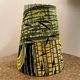 Vintage ceramic lamp in black and green - 1950s / 1960s - Handmade lampshade