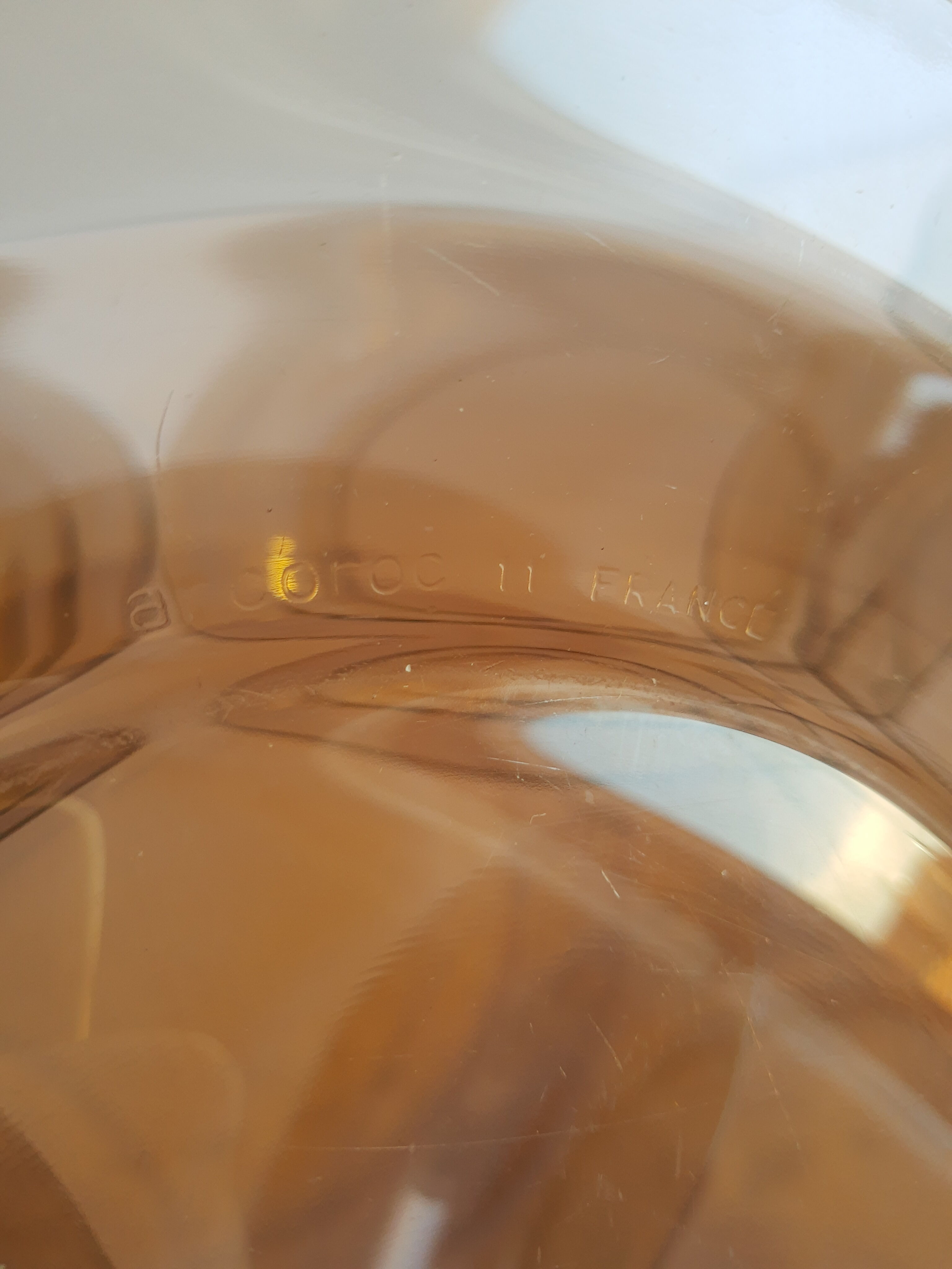 Set of 9 flat plates in smoked glass Arcoroc France 70s vintage