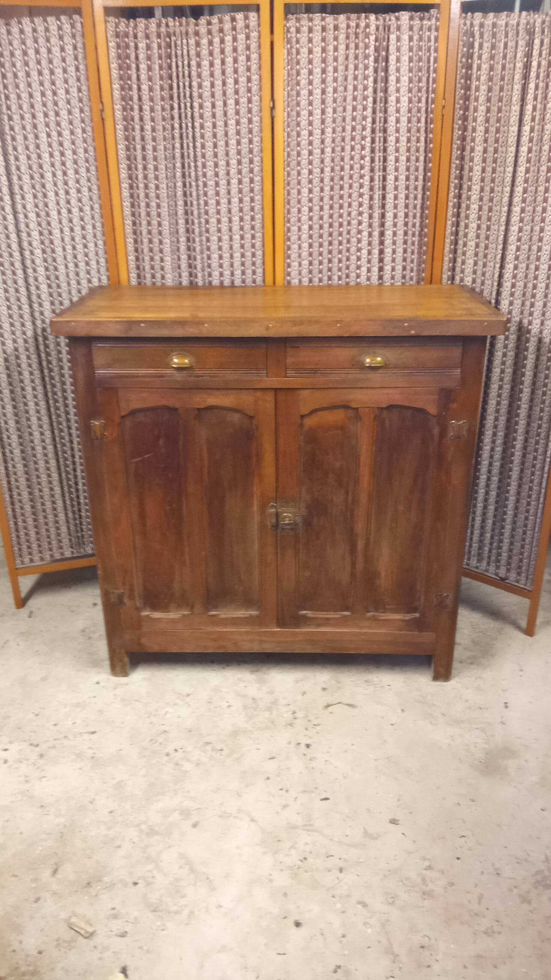 Vintage old Parisian low sideboard