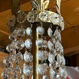 Old brass hot air balloon chandelier with pendants