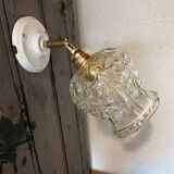 Vintage molded glass wall light