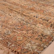 Peach Vintage Moroccan Rug 210 x 270 cm, Berber Wool Rug, Handmade Boho Rug